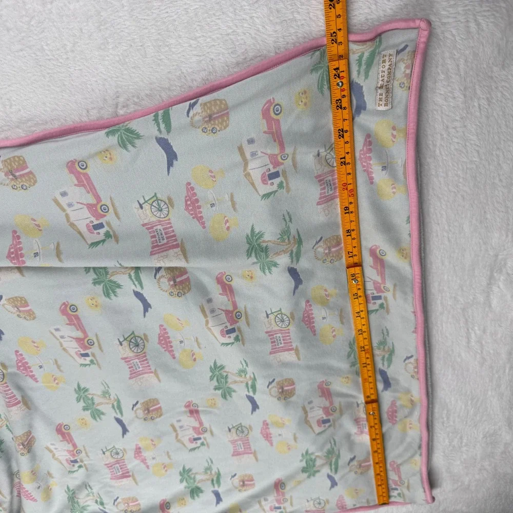The Beaufort Bonnet Company Bath Towel‎ NS Blue Pink Beach Print Pima